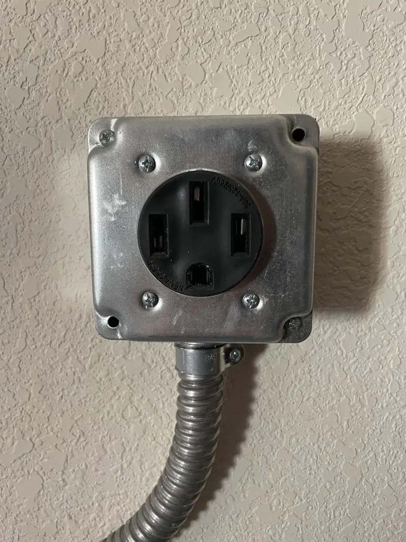 NEMA 14-50 outlet installed for Smart Home Electrical in Vilonia
